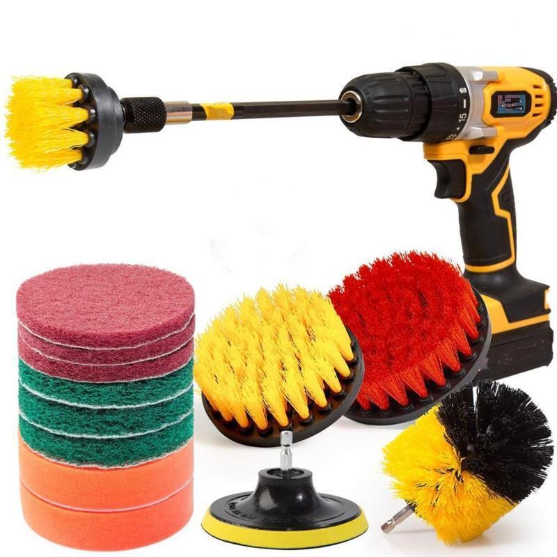 Electric Grout Power Scrubber Cleaning Drill Brush Tub Cleaner Combo Tools Kits