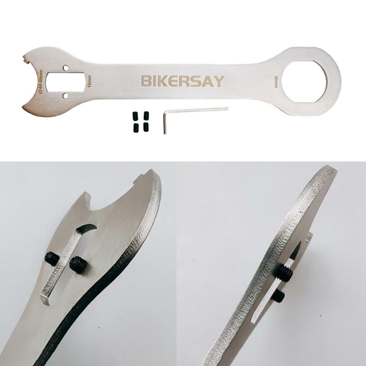 Wrench 44-48mm Lock Rings Steel Bicycle Spanner  Maintenance Remove
