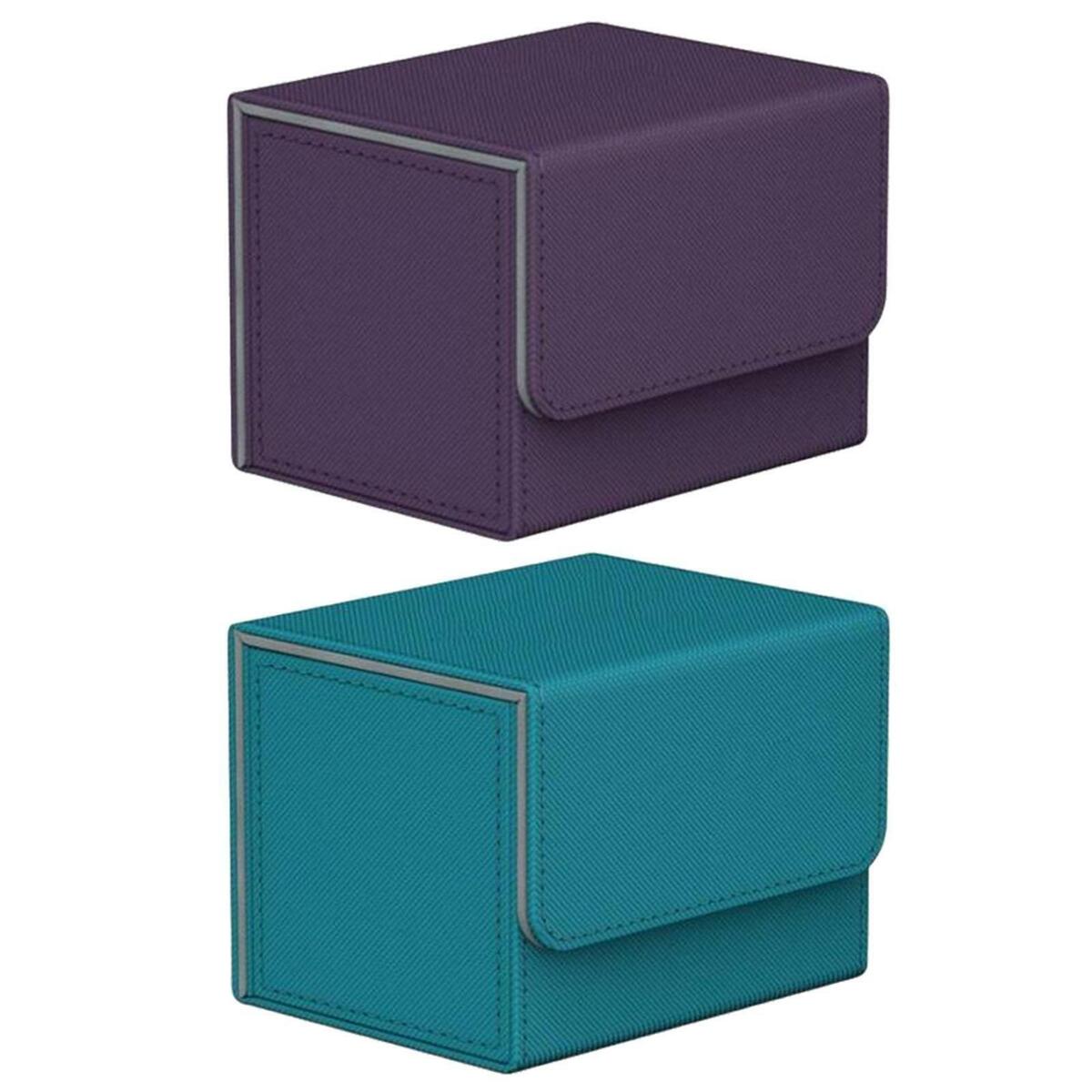 2Pcs Trading Card Deck Box Storage Holder Sturdy for Protective Hobbies PU