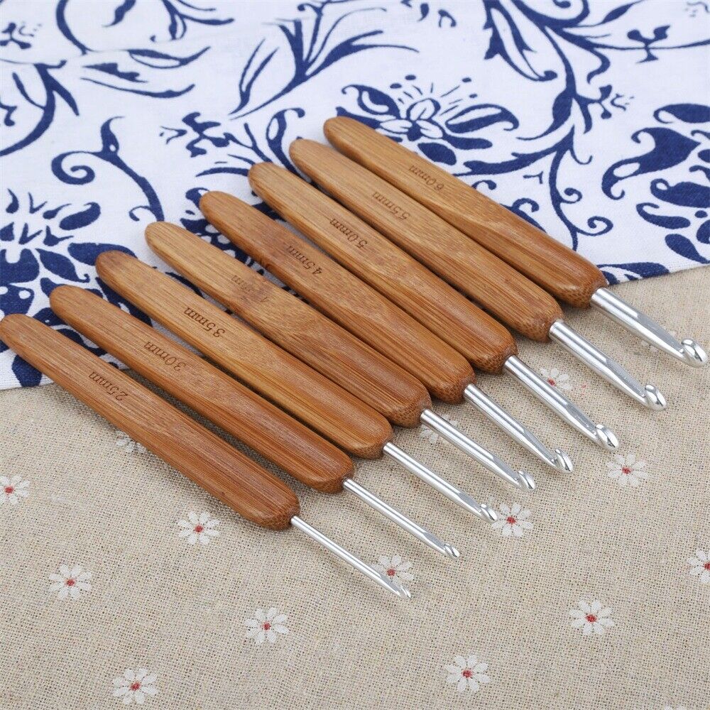 Metal Crochet Hooks Bag Sweater Decoration Knitting Needle Handmade Tools 8pcs