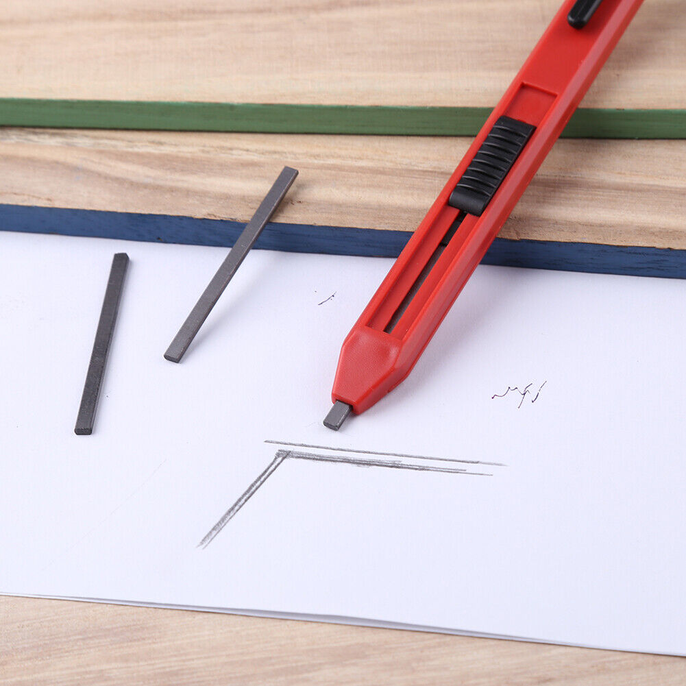 3 Carpenter Pencils with 18 Refills Scriber Marker Pen for Woodworking (B)