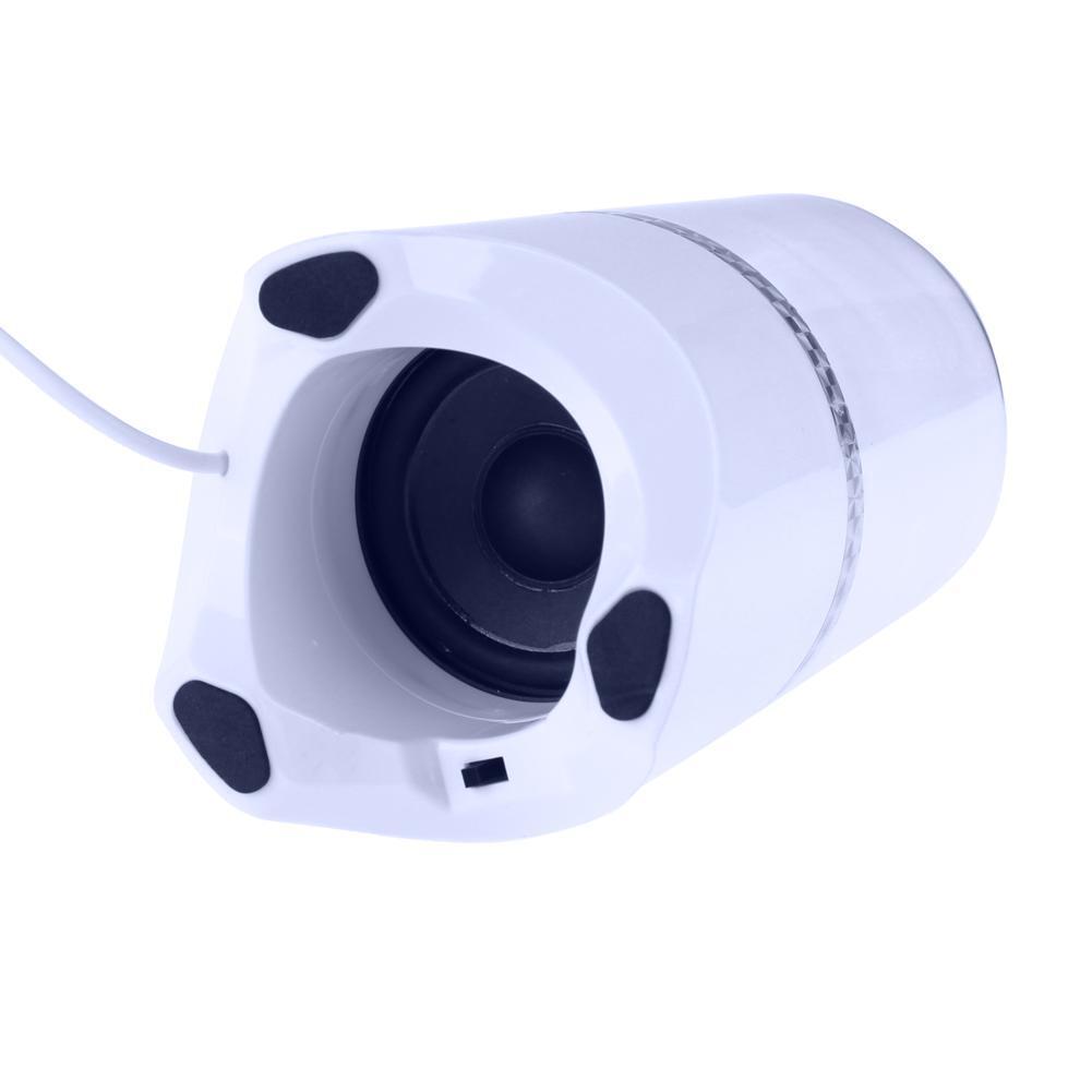 Mini Portable USB Powered 2.0 CH Speaker with LED Light for Notebook PC