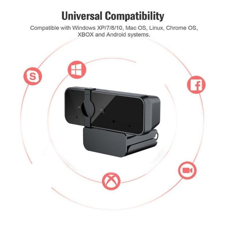 High Definition 1080P Web Camera Built-in Mic Free Drive Plug Play for Broadcast