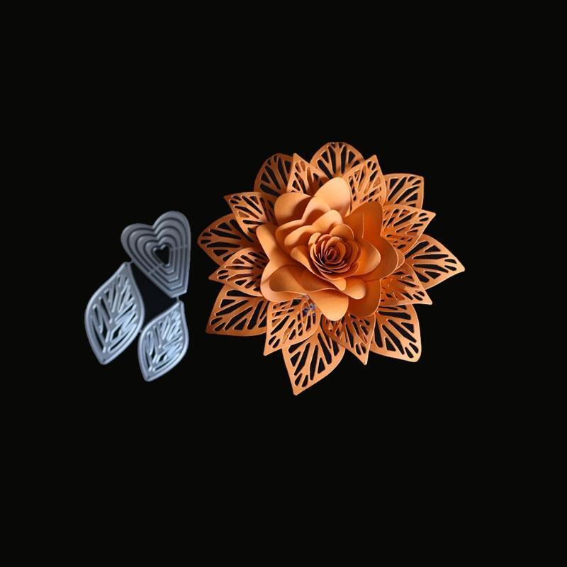 DIY Hollow Flower Cutting Dies Stencil Scrapbooking Album Paper Card Craft Gift