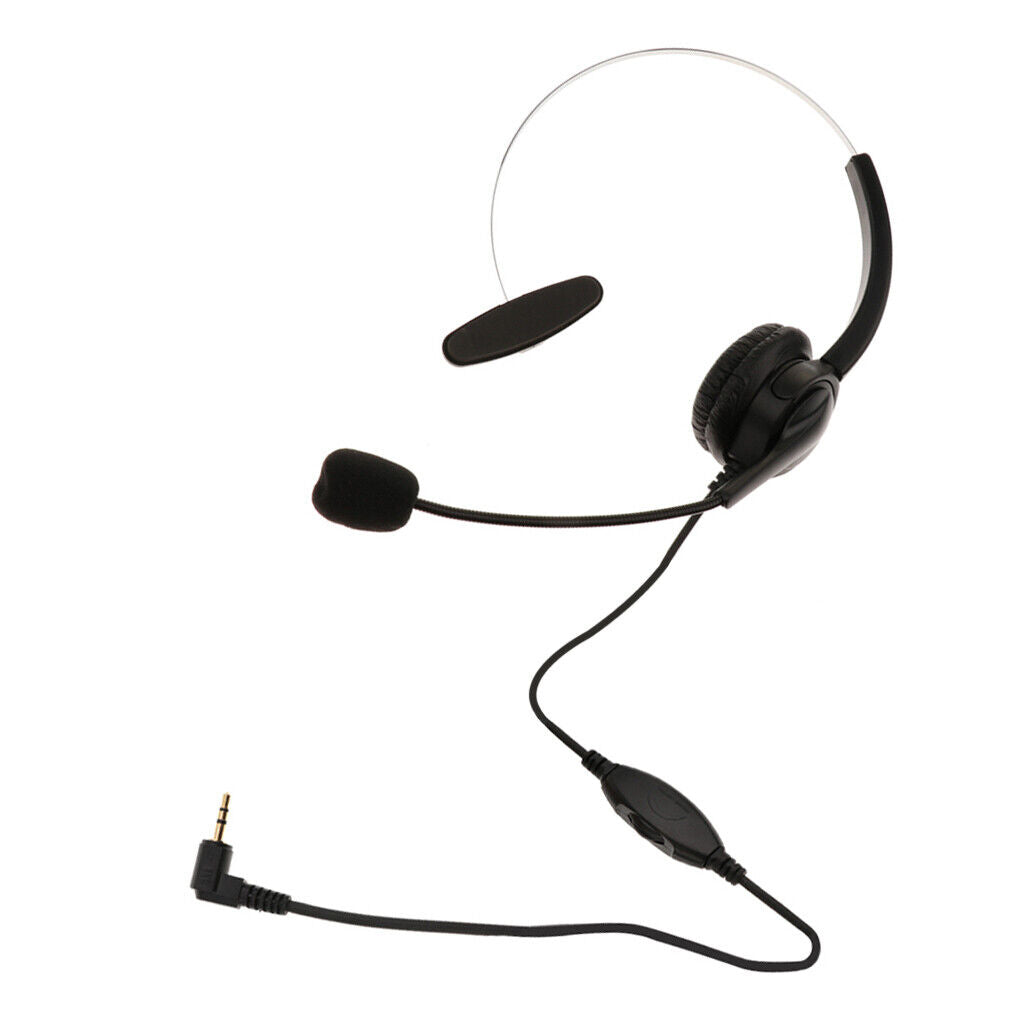 2.5mm Telephone Headsets For   Phones Noise Cancelling