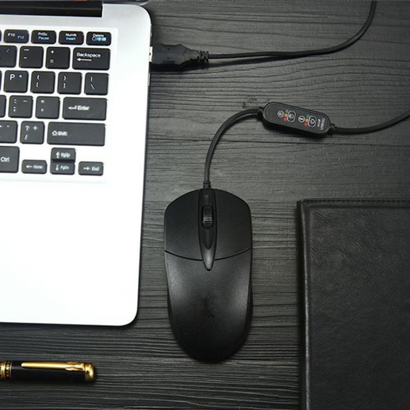 Warmer Hands Ergonomic Wired Mouse 1600dpi Optical Mouse for Home Office Friend