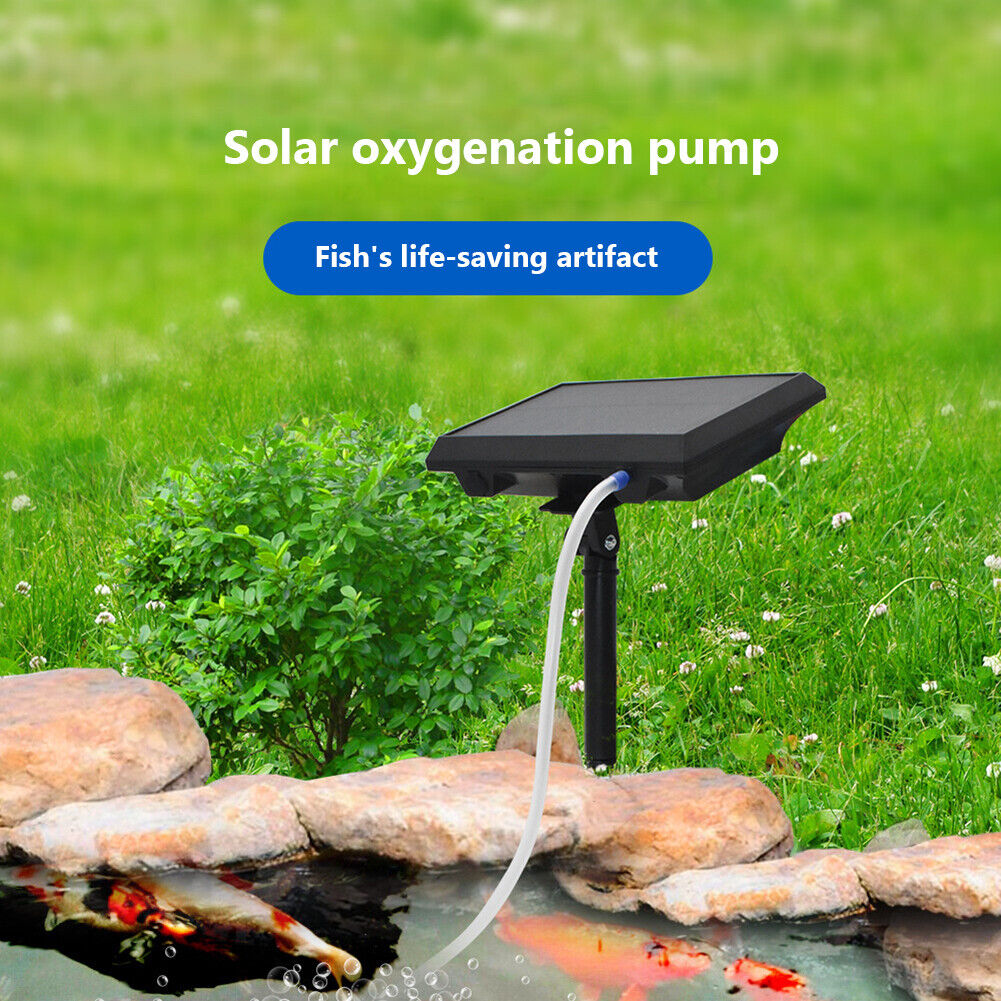 Energy-Saving Solar Air Pump Oxygenator Fish Tank Aquarium Oxygen Aerator