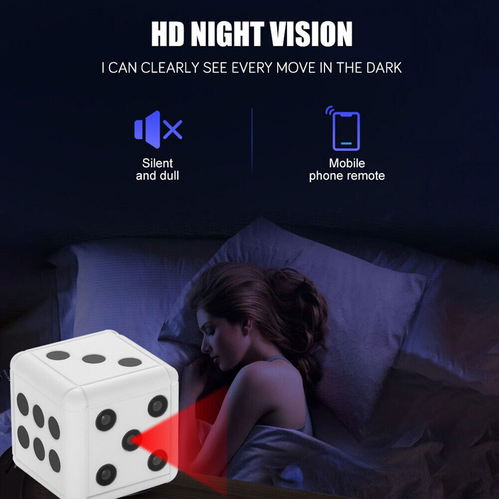 SQ16 Dice Shape Mini Camera 1080P Full HD Motion Detection Camera (White)