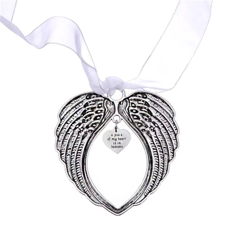Memorial Gift for Loss of Loved One Angel Wing a Piece of My Heart is in Heaven