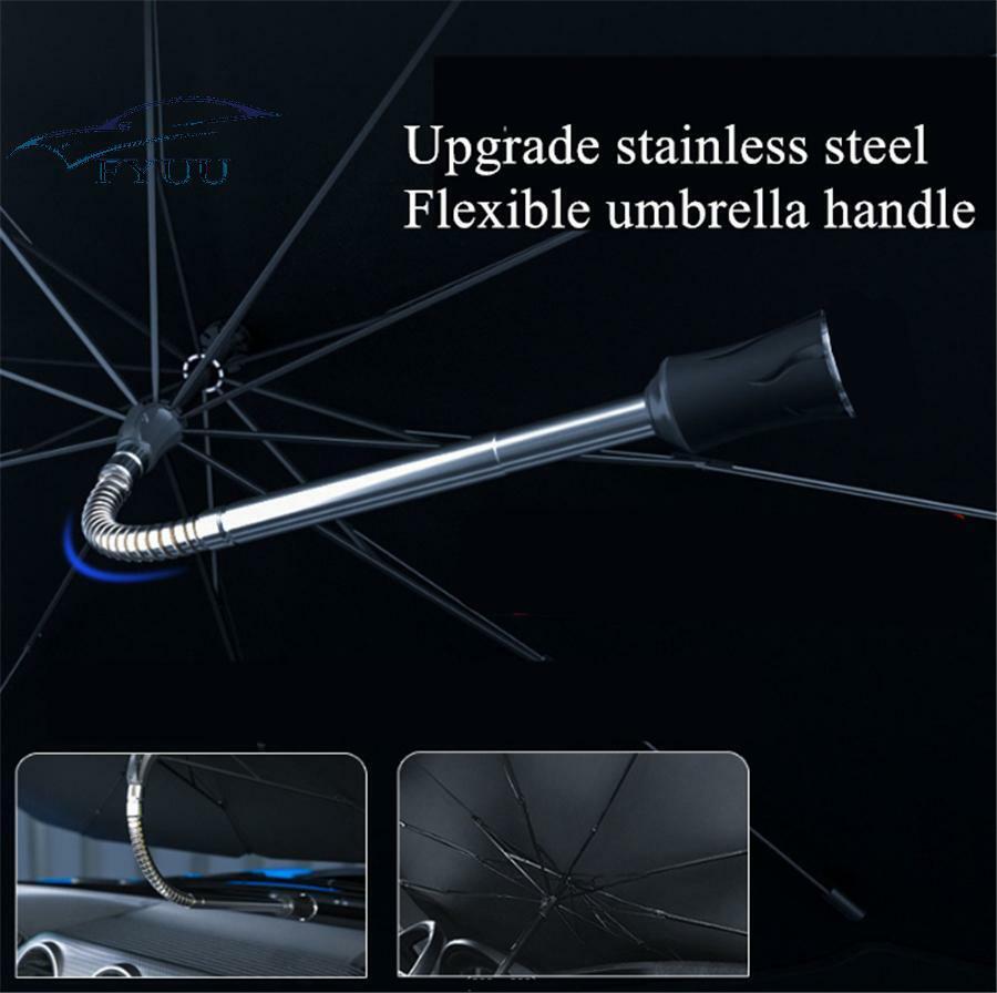 Car Windshield Sun Shade Umbrella w/Free Adjustment Handle 7-Layer UV Blocking