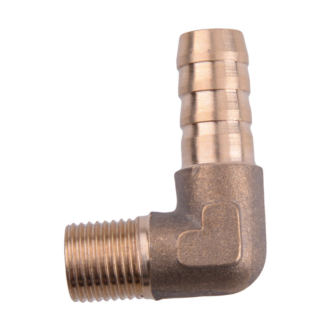 10x 1/8" NPT Brass Barb Fitting Male Elbow 90 Degree 5/16" Hose ID
