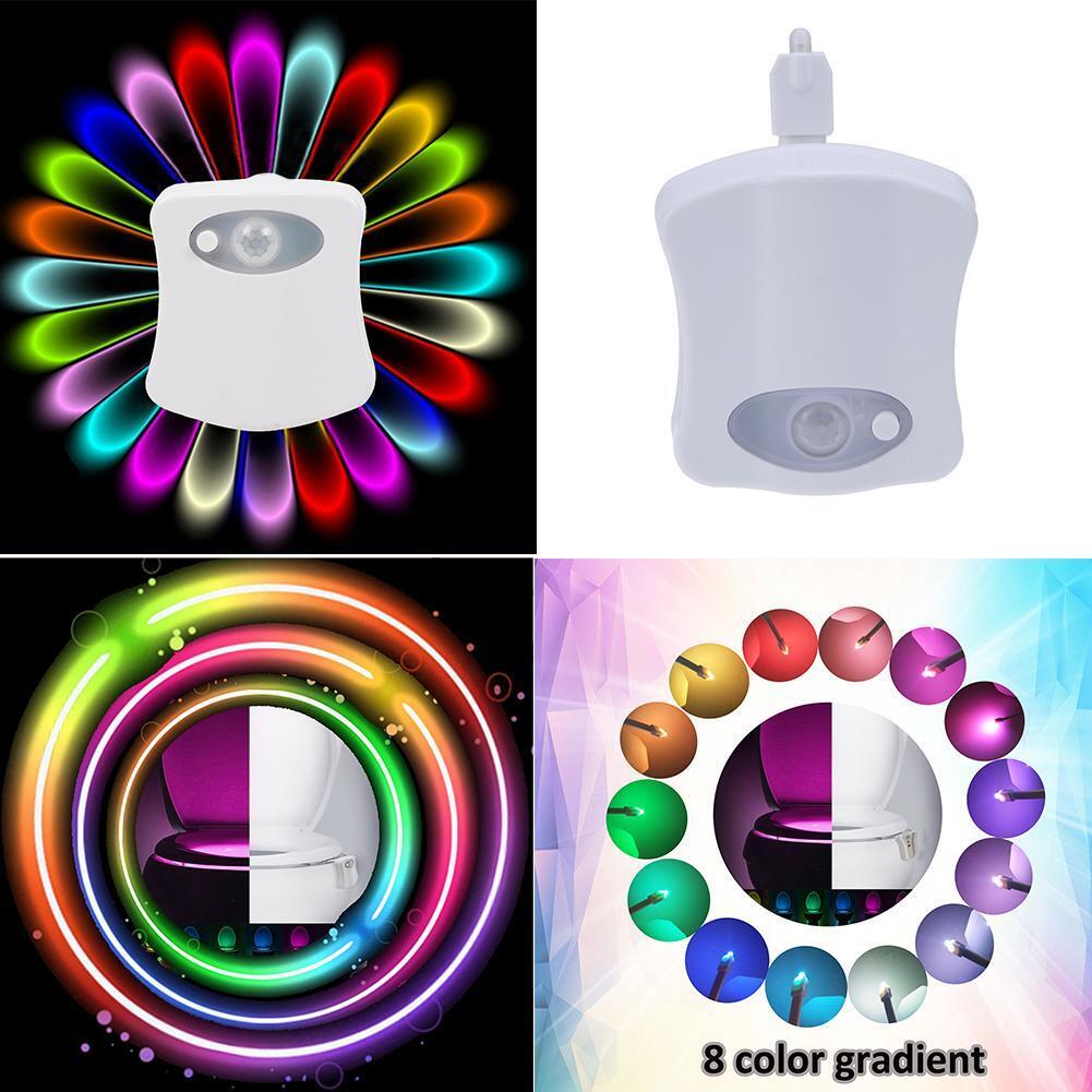 16 Colors LED Toilet Night Light Body Motion Activated Toilet Light