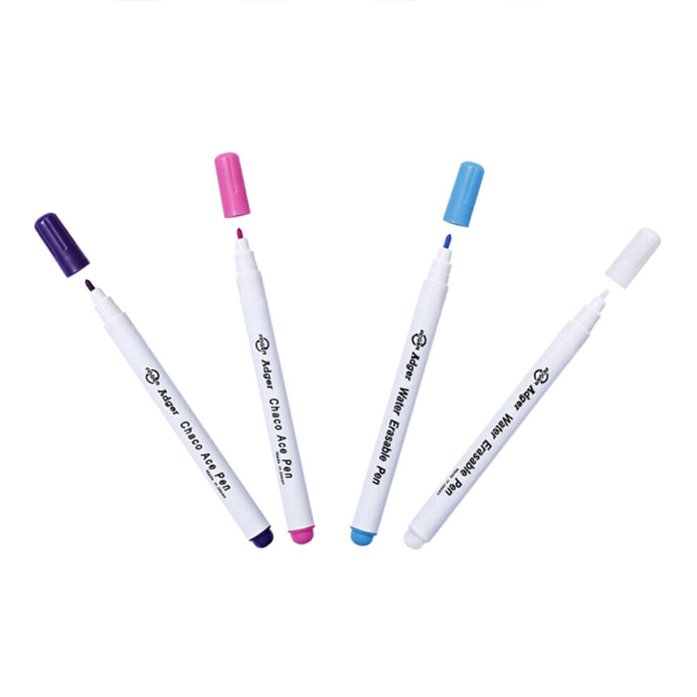 4pcs Water Erasable Pens Fabric Marking Pencil Grommet Ink Soluble Markers