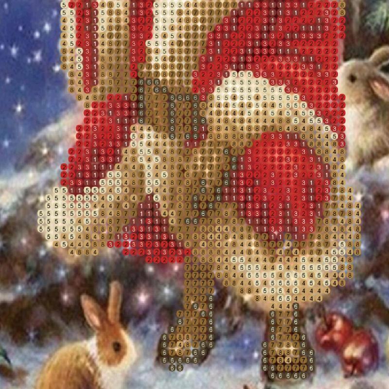 DIY 5D Diamond Painting Snow Christmas Santa Claus Cross Stitch Kit Home Decor
