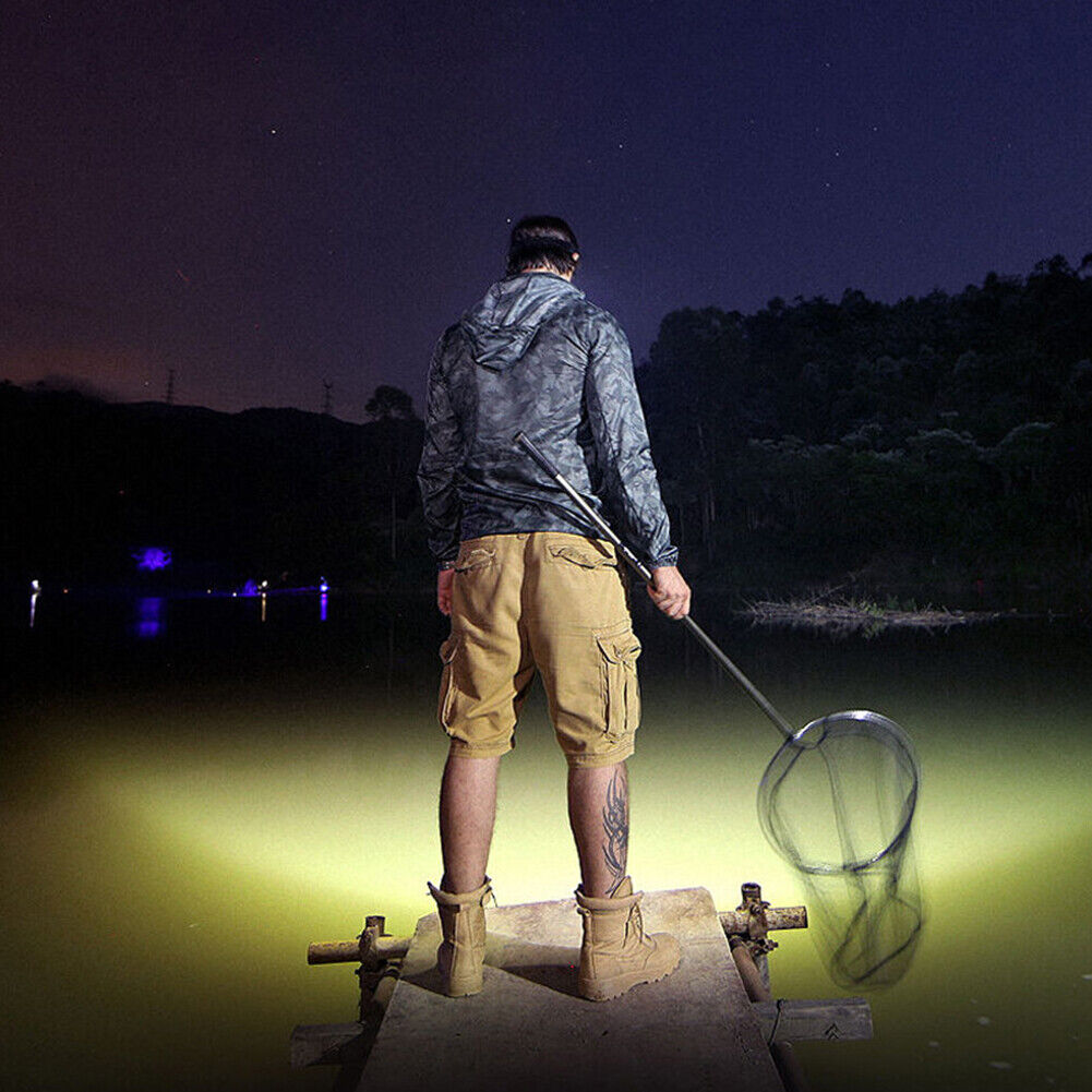 5xLED 1200mAh Portable Headlight USB Rechargeable Outdoor Fishing Headlamp