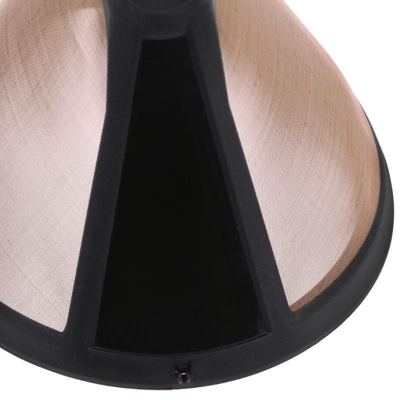 Stainless Steel Cone Shaped Permanent Coffee Filter Handles Washable Cafe Tools
