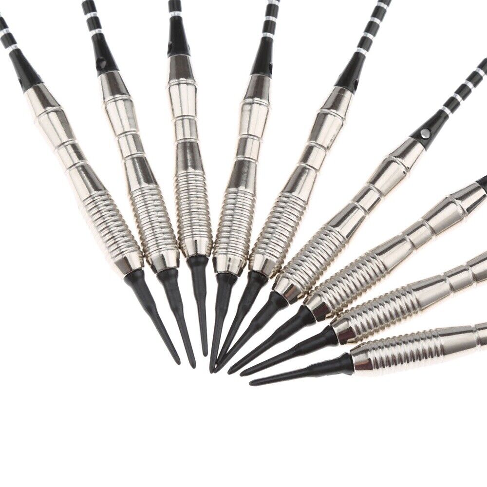 9 Pcs Durable Use Kit Aluminium 18g Soft Tip Dart With Steel Barrel Dart Shaft