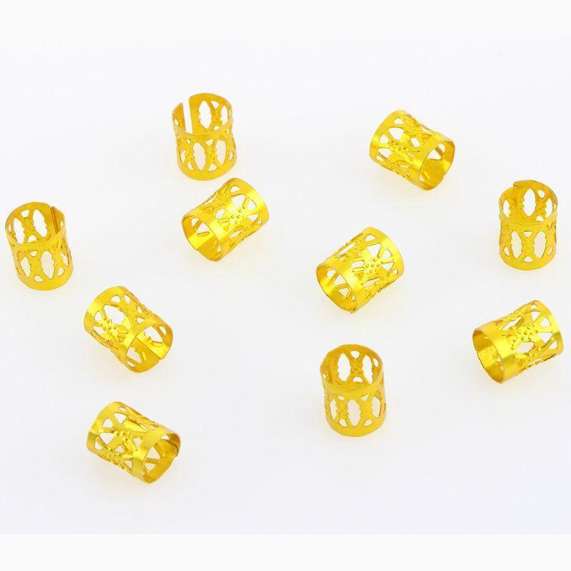 80 Pieces Hair Jewelry Aluminum Dreadlocks Beads Metal Cuffs Rings Shell Charms