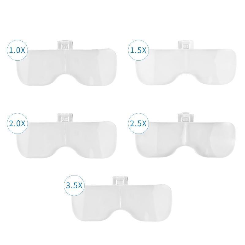 LED Head Magnifier Hands Free Headband Magnifying Glasses with 4 Led Jeweler's