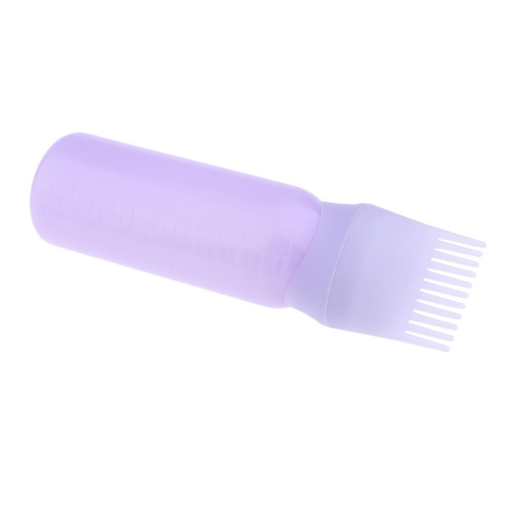 3pcs Empty 60ml Hair Dyeing Bottle Comb Highlight Coloring Applicator Brush