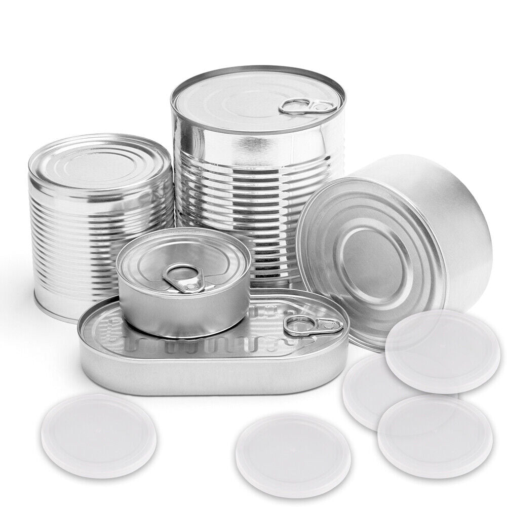 5pcs Reusable Food Storage Tin Cover Cans Lids Round Dog Cat Canned Sealer