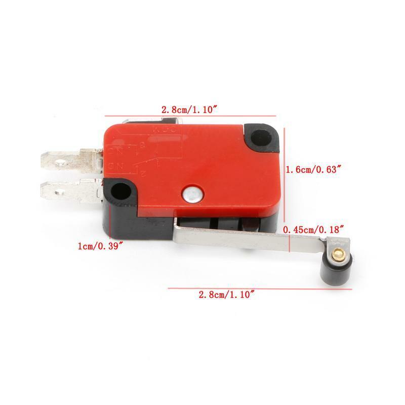 5Pcs Micro Limit Switch Long V-156-1C25 Hinge Roller Momentary SPDT Snap Action