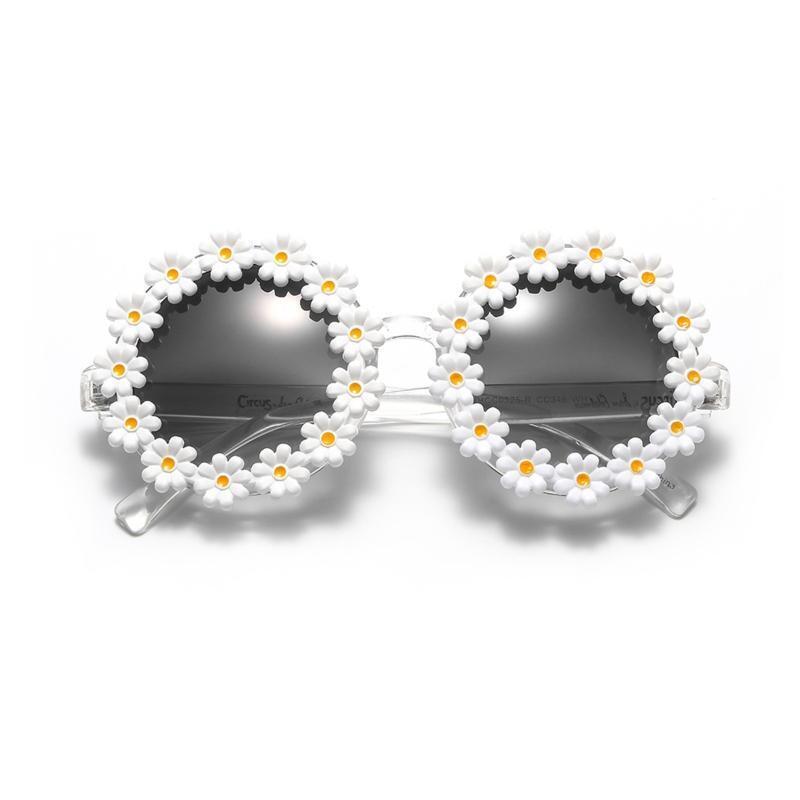 Classic Daisy Round Sunglasses Classy Women/Men Mirror Sun Glasses UV400
