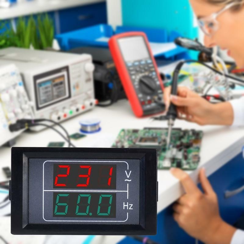 AC Voltmeter with Smart Chip High Precision Frequency Counter Meter for Home