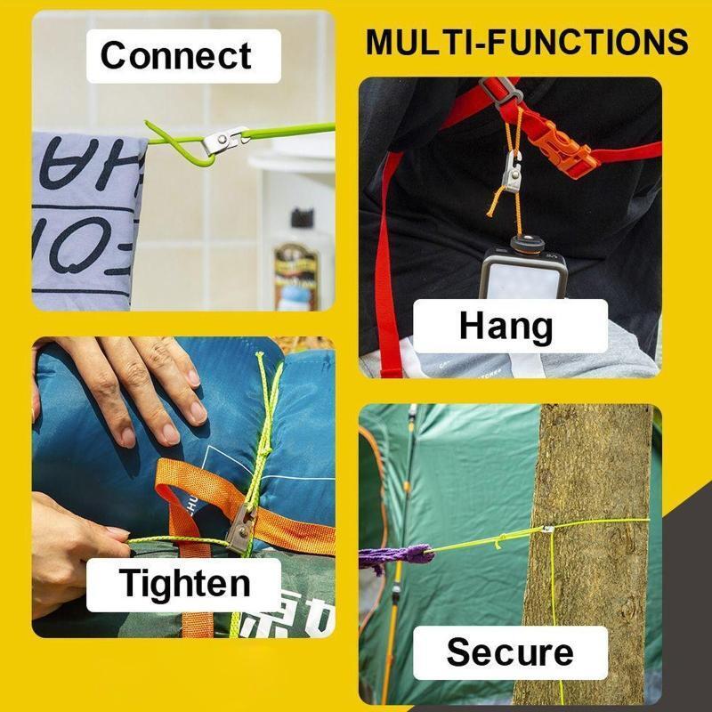 Camping Tent Hook Clip High-strength Automatic Locking Hook for Armbands, Tent
