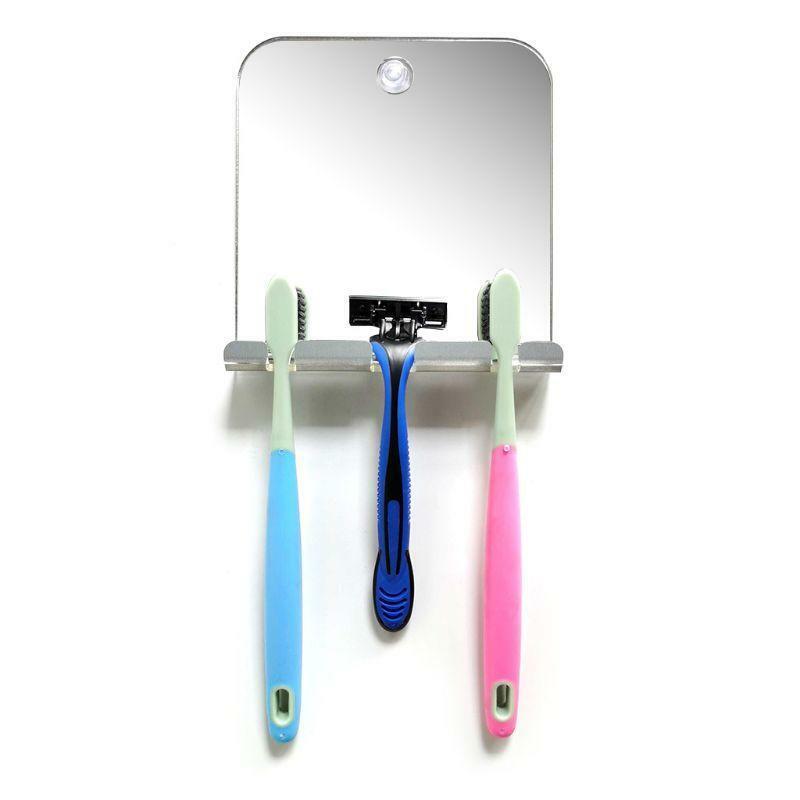 Portable Bathroom Shower Fog Free Travel Mirror Washroom Shaving Suction Cup