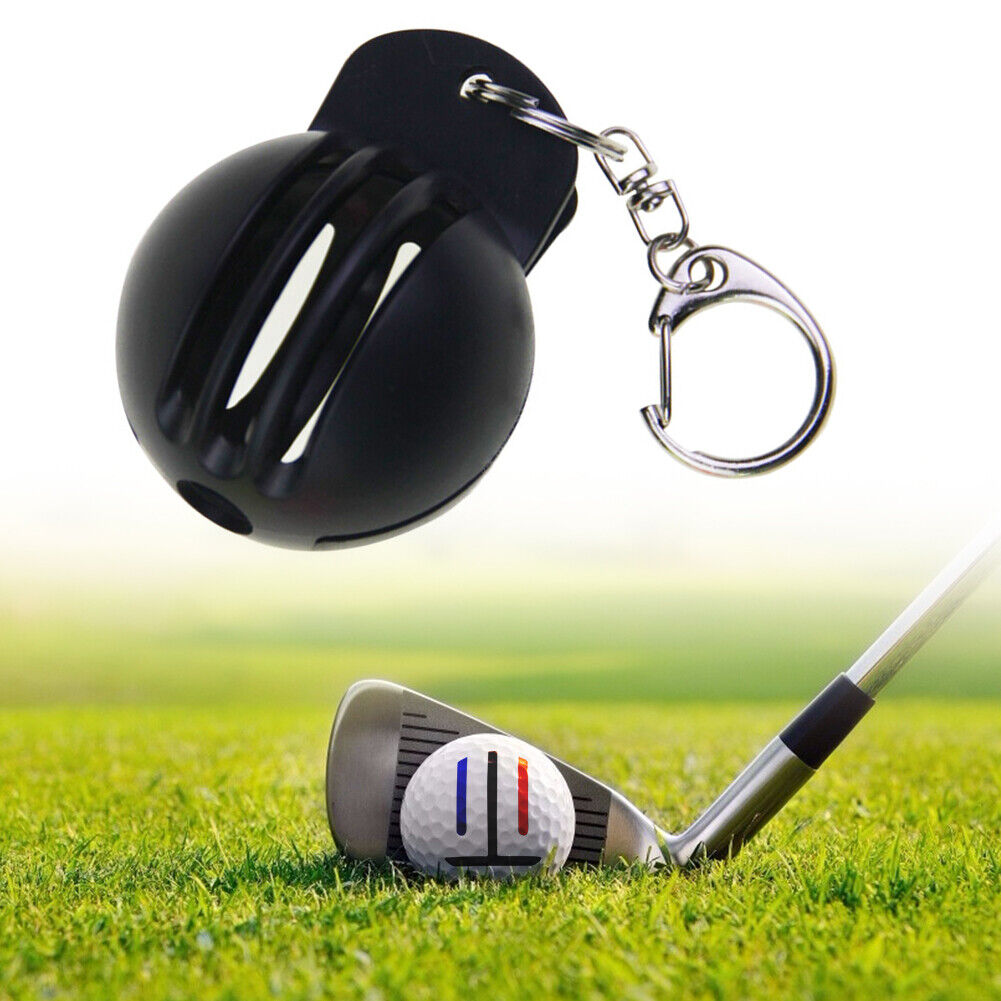 Golf Line Marker Ball Clip Golf Accessories Plastic for Men Women (Black)