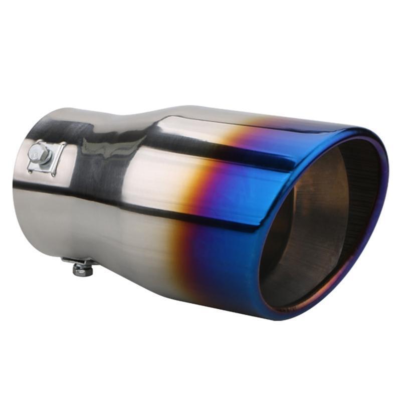 Car Auto Vehicle Chrome Exhaust Pipe Tip Muffler Steel Stainless Trim Tail Tube