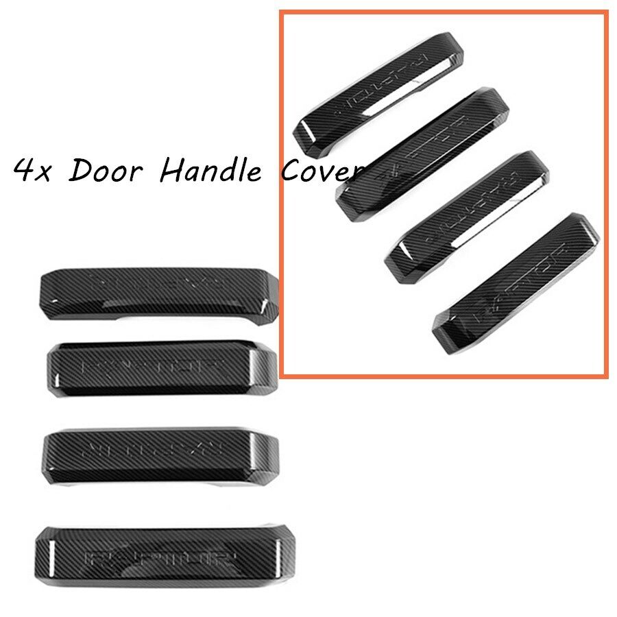 For Ford F150 2015-2017 Carbon Fiber Truck Interior Decor Door Handle Cover Trim