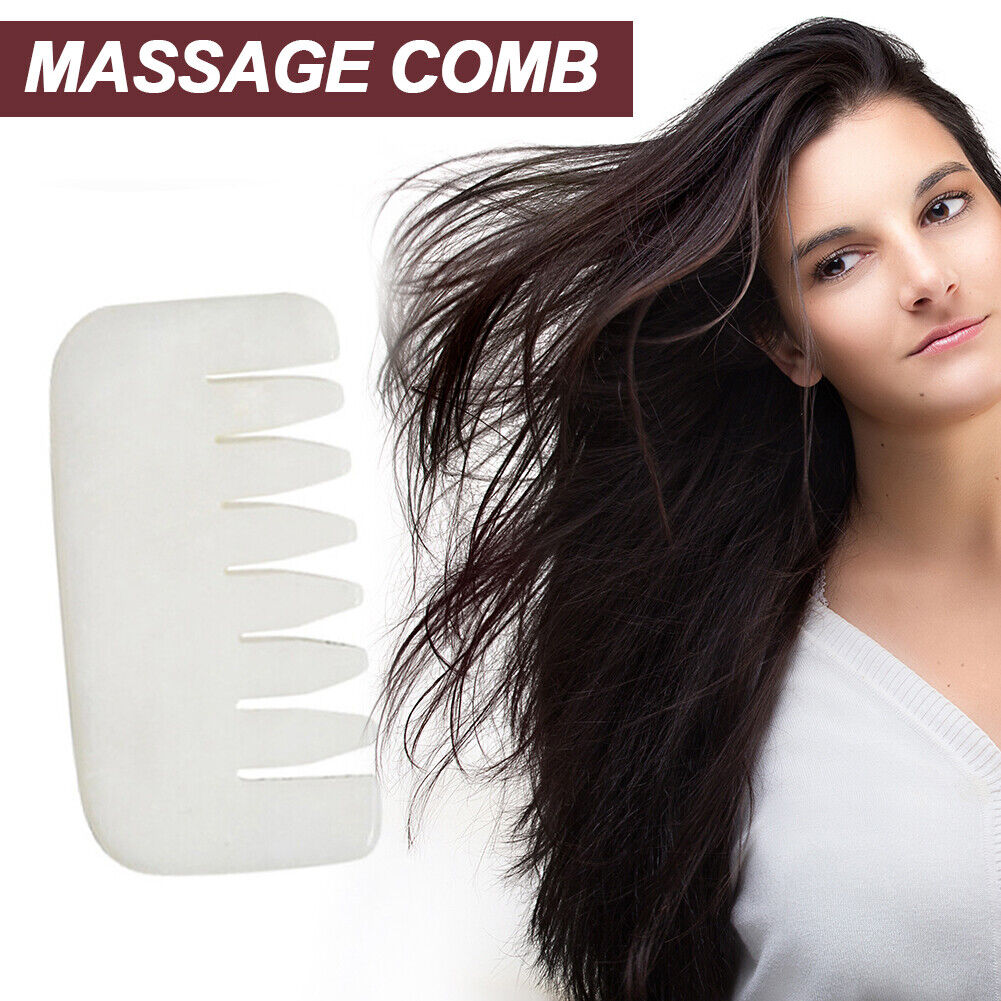 Gua Sha Stone Massage Natural Jade Head Scalp Scraping Massager Comb (03)