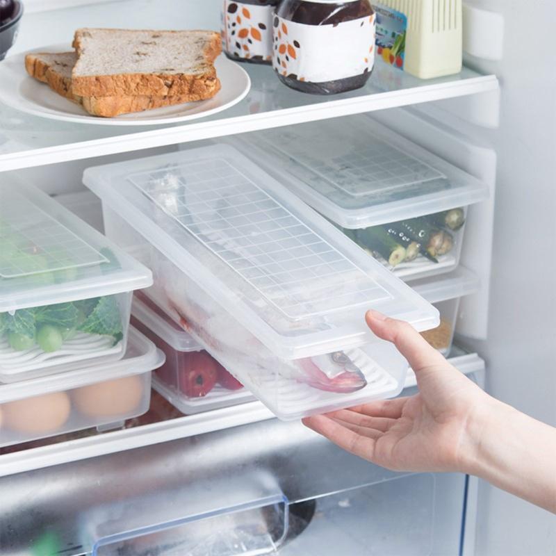 Storage Containers for Refrigerator Removable Drain Tray for Veggie, Berry