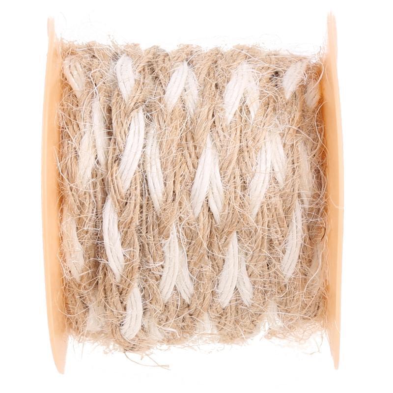 5m Double Color Natural Jute Twine Rope String Cord DIY Craft Burlap Scrapbook