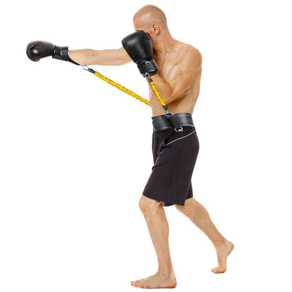 Bouncing Trainer Resistance Rope Fitness Boxing Stretching Stap (Yellow)