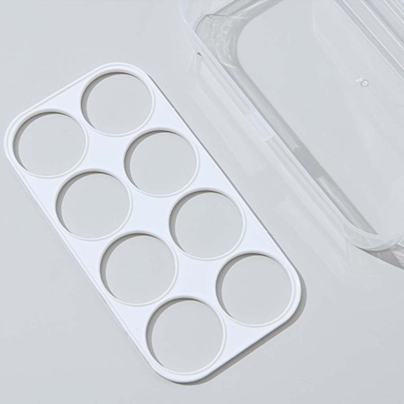 Transparent 8 Grids Travel Beauty Powder Puff Storage Box Makeup Egg Drying Case