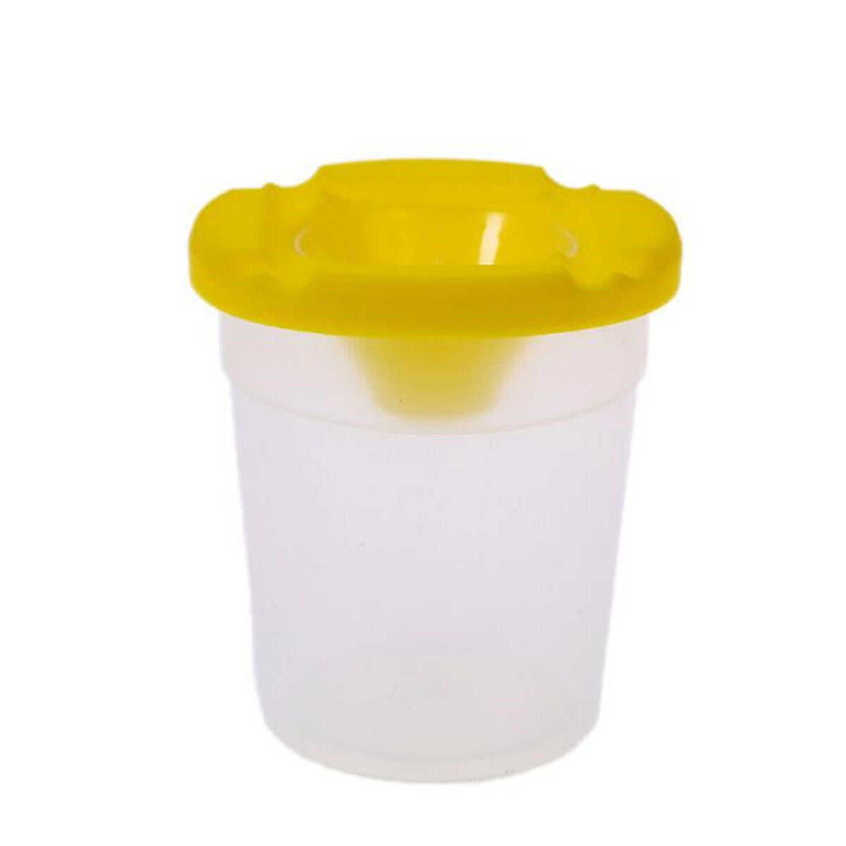 Non Spill Water Pots Lid & Stoppers Plastic Artist Paint Brush Holder & Cleaner