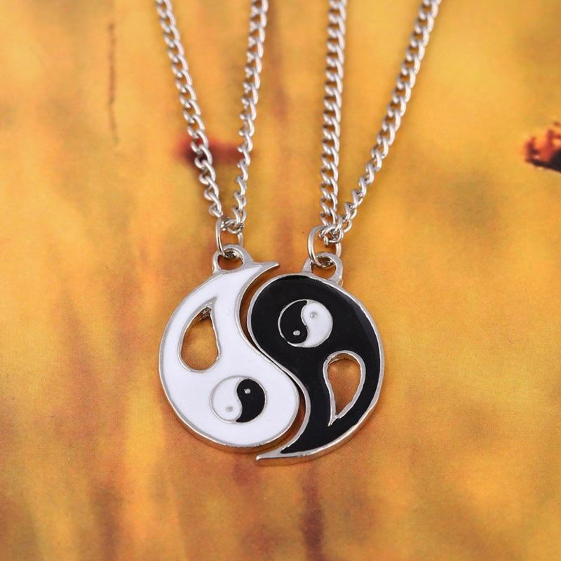 Anti-allergy Yin Yang Couple Necklace Bracelets Symbolizing Love & Friendship