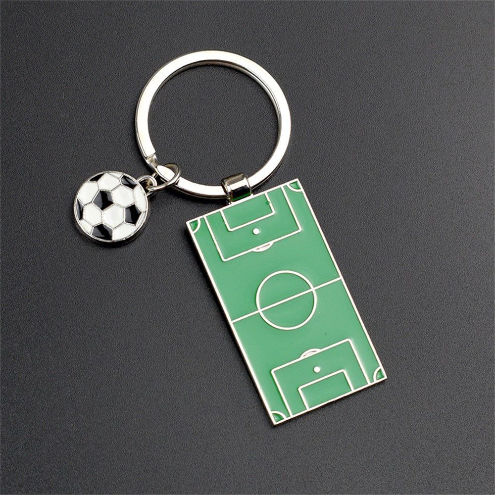 Alloy Football Playground Car Key Holder Keyring Buckle Field Soccer Keychain