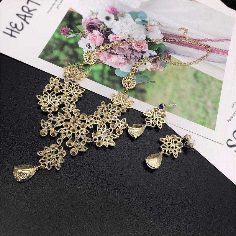 Blue Bride Crown Hair Triple Wedding Garment Jewelry for Women
