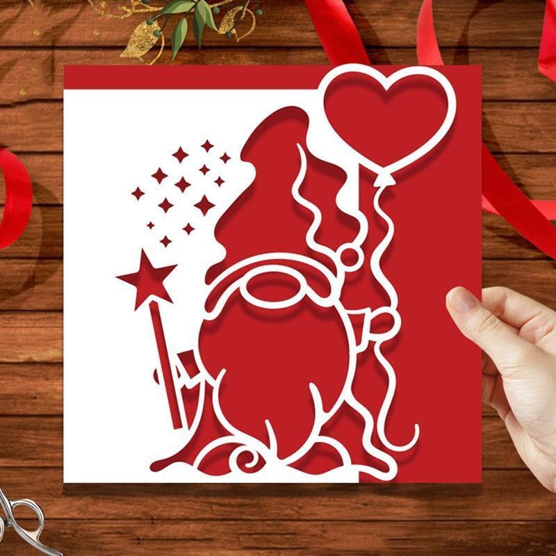Heart Gnome Metal Cutting Dies Stencil DIY Scrapbook Album Paper Card Template