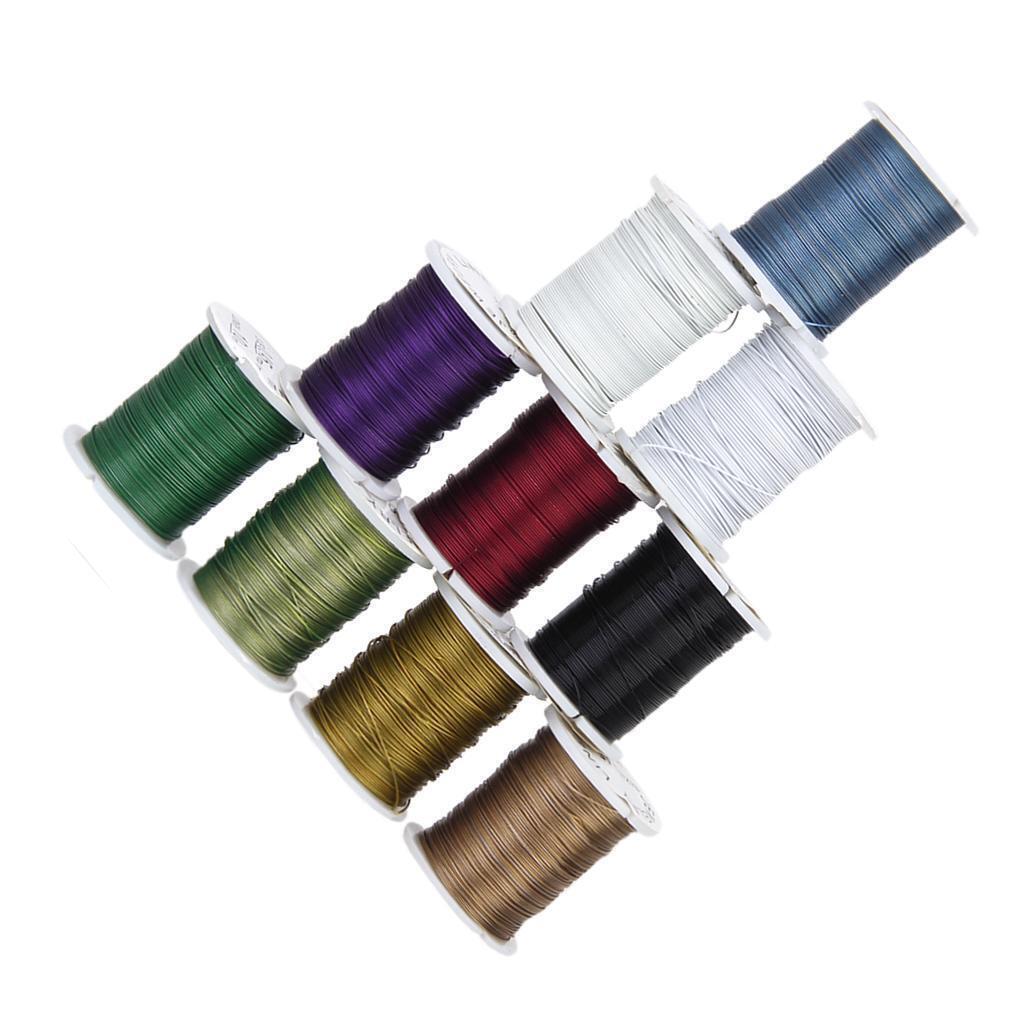 10 Rolls Mixed   Beading Wire Thread String 0.45mm DIY Jewellery