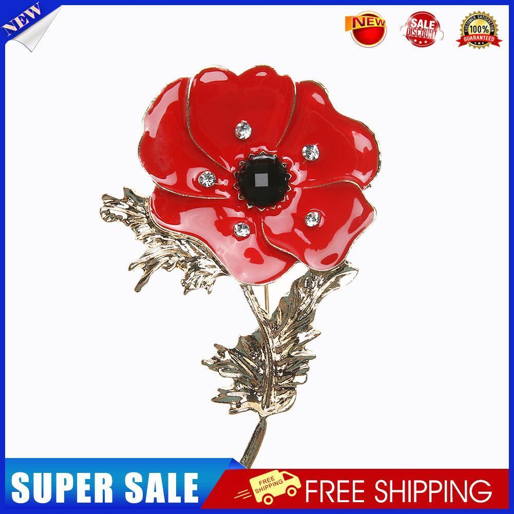 Women Chic Flower Corsage Fashion Rhinestone Party Brooch Clothing Gift