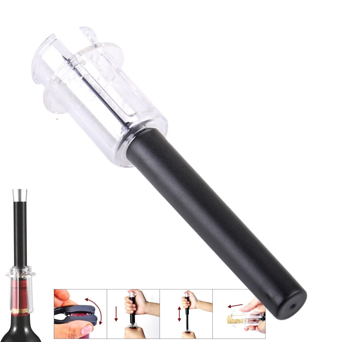 Air Pressure Corkscrew Red Wine Bottle Opener Popper Pump Cork Remover Tool Li