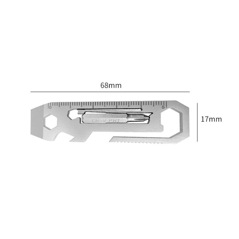 7 in 1 Outdoor EDC Gear Bottle Opener Screwdriver Wrench Pocket Multi Tool