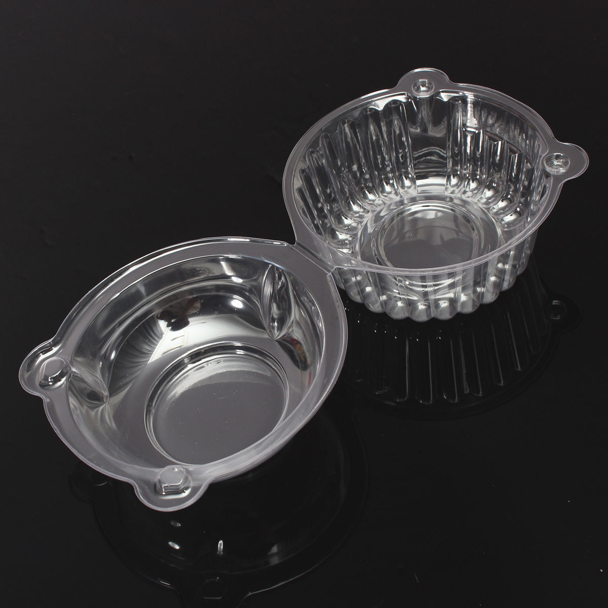 100pcs  Plastic Single Cupcake /Muffin Cases Pods Party Cup Cake Day Boxes