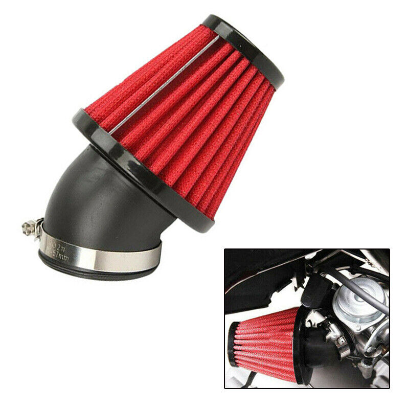Motorcycle 42mm Tapered Air Filter 45 Degree Bend Inlet Fit For Kawasaki Suzuki