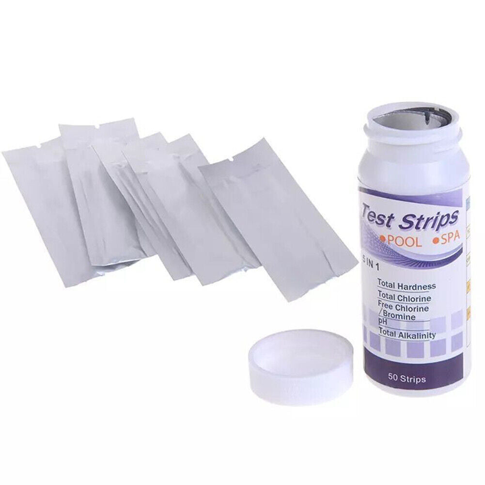 50pcs Chlorine PH Test Strips SPA Swimming Pool Nitrate Water Tester Paper